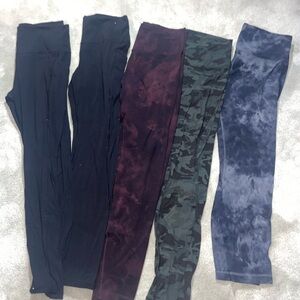 Lululemon Athletica Align Leggings (some 28” w/Pockets) Bundle Size 10 Set of 5
